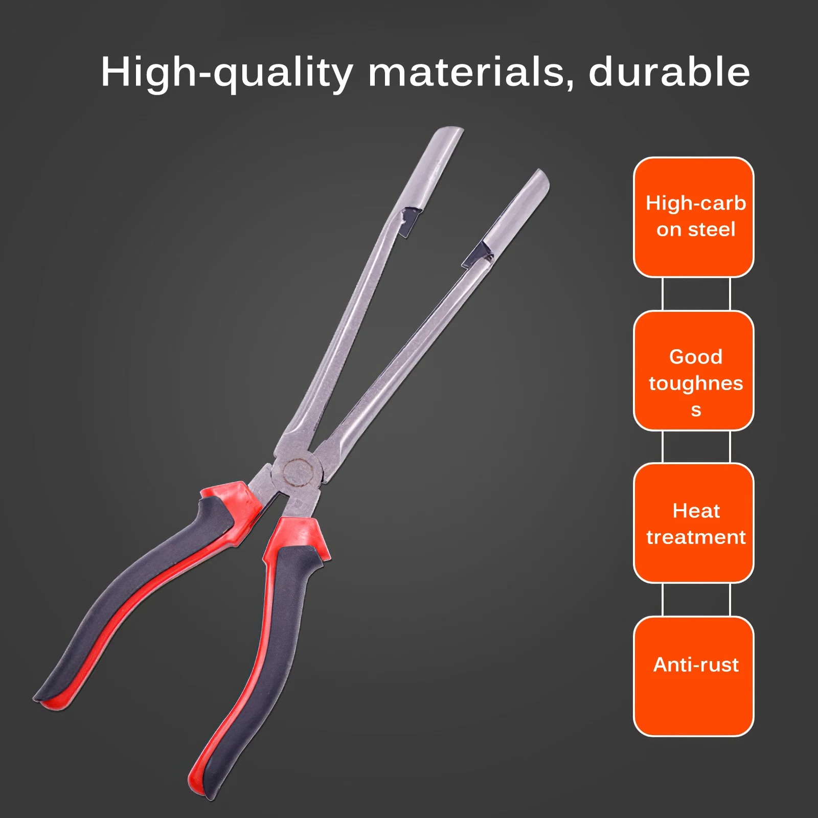 

Cylinder Type Automobile High Voltage Wire Pliers High Hardness Anti-slip Pliers Rounded Nose Tip High-voltage Wire Pliers