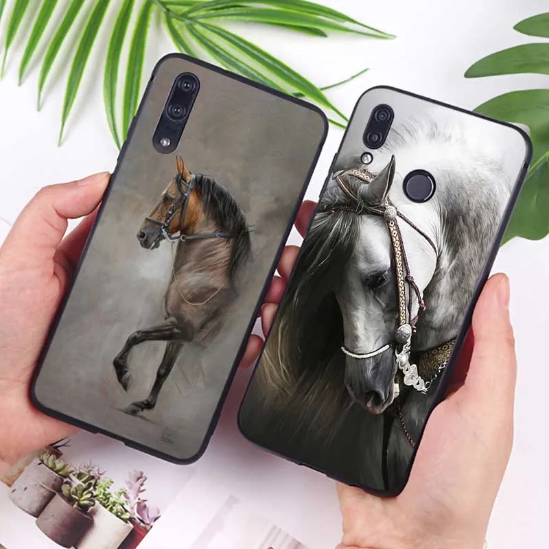 For huawei mate 30 pro p20 p30 20 lite Clear Soft Silicone Phone Case horse |