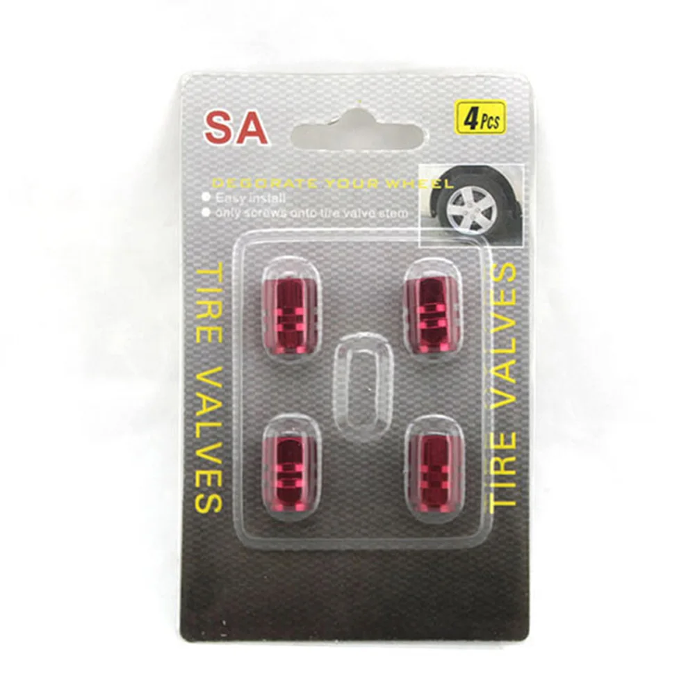 

4pcs Tire Valve Steam Cap Aluminum Alloy Corrosion Rust Resistant Waterproof Valve Stem Air Covers for Most Auto Parts
