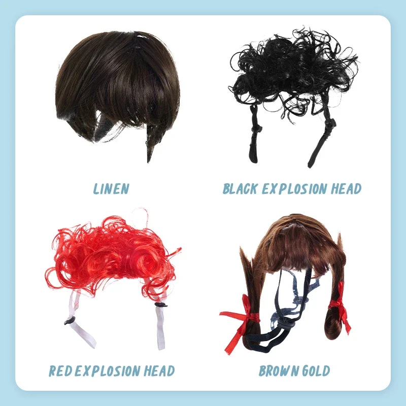 

Pet Wig Cosplay Props Dog Cat Cross-Dressing Hair Set Photography Funny Props Head Accessories Prank Pet Supplies Dropshipping