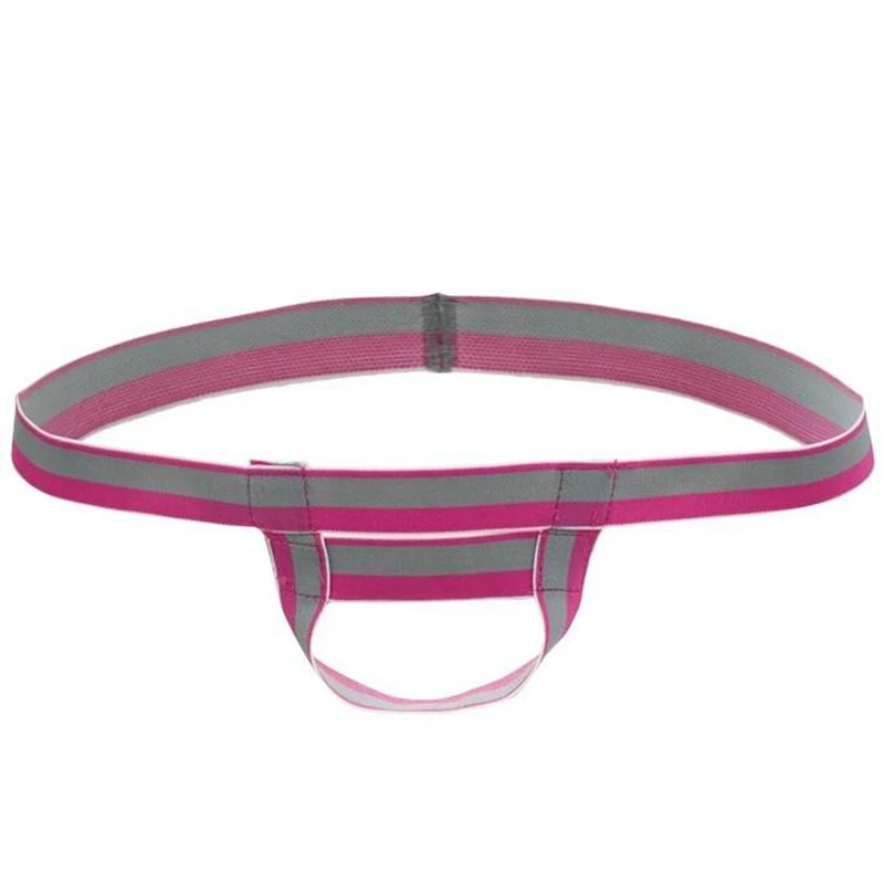 Мужские сексуальные стринги с металлическим кольцом и открытой промежностью