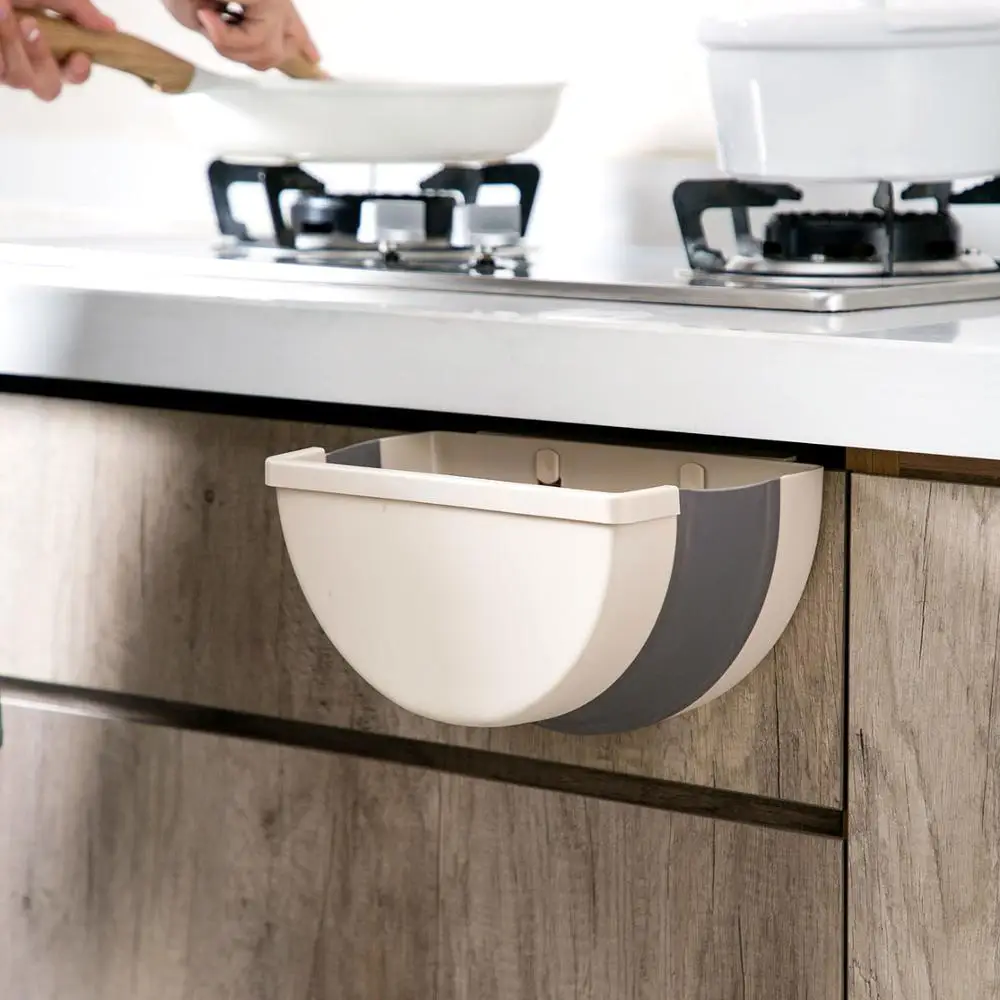 Складное мусорное ведро кухонный шкаф дверь подвесное настенное для кухонного