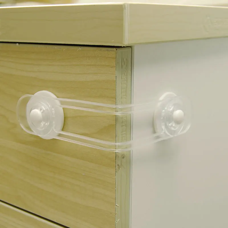 Cerraduras transparentes para puerta de caj&oacute;n, cerraduras de seguridad para armario, cuidado de seguridad para beb&eacute;s y ni&ntilde;os, correas de pl&aacute;stico, protecci&oacute;n para beb&eacute;s, 2 uds.-1