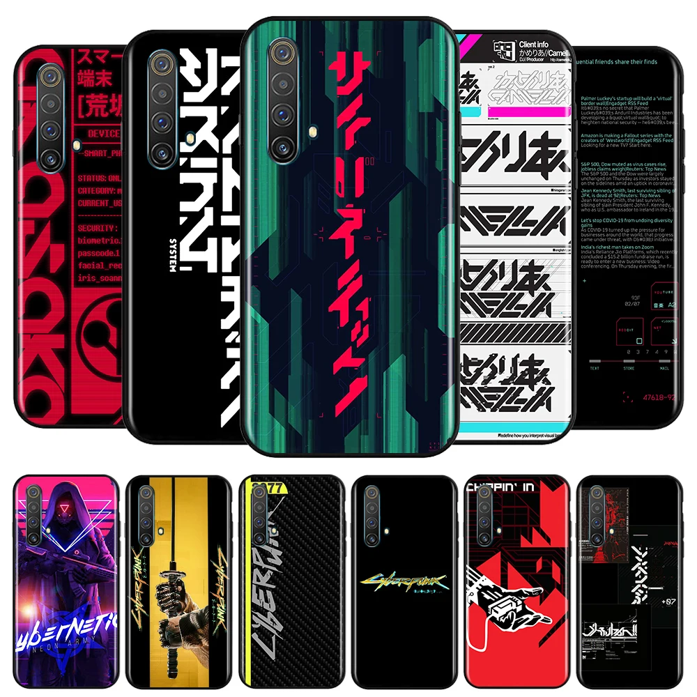 

Punk style cool art For OPPO Realme Q3 Q2 V15 V3 X50 X7 X3 X2 XT Pro Carnival Superzoom 5G Silicone Black Phone Case