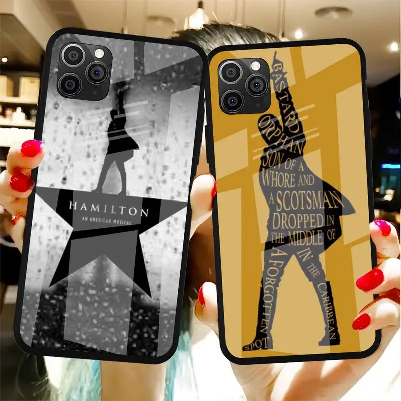 

Hamilton Musical Lyrics Phone Case Tempered Glass For Iphone6plus 6S 7 7plus 8 X XS XSmax XR 11 12 Pro Max 12mini