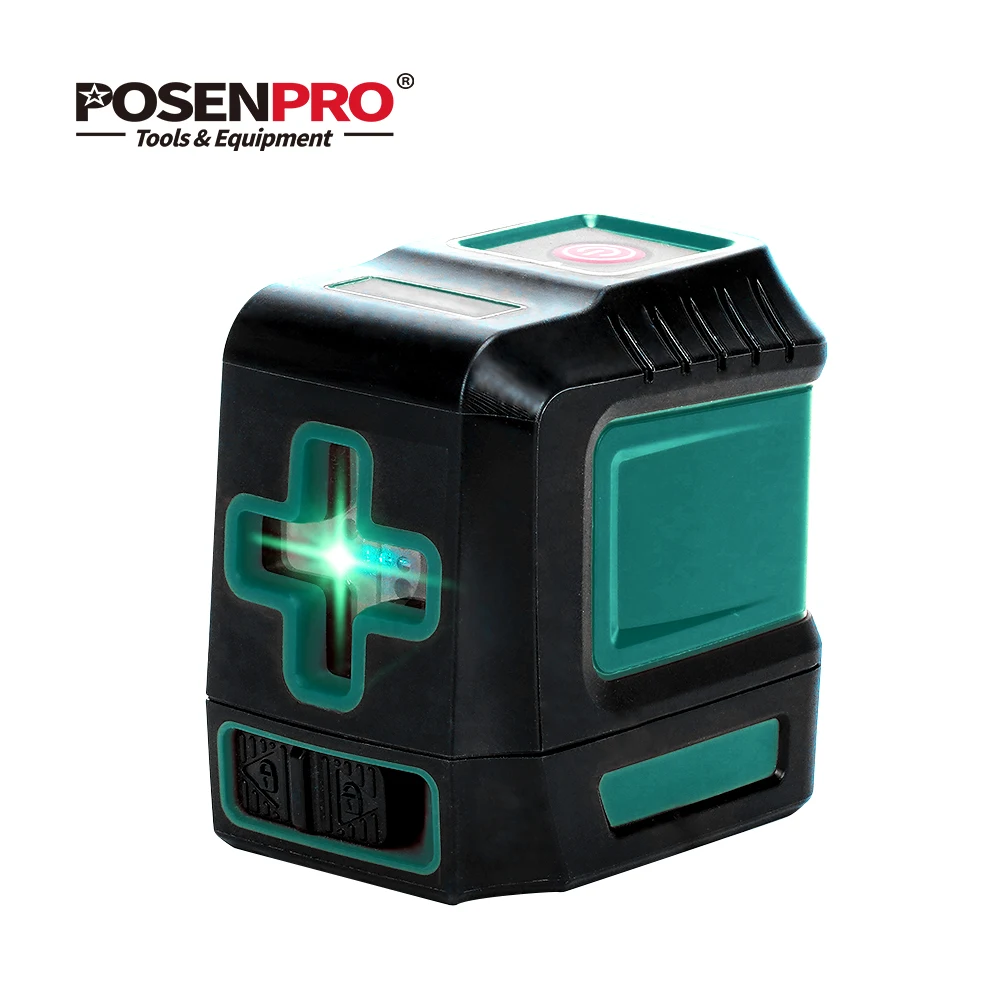 POSENPRO лазерный уровень 2 линии горизонтальные вертикальные поперечные зеленый