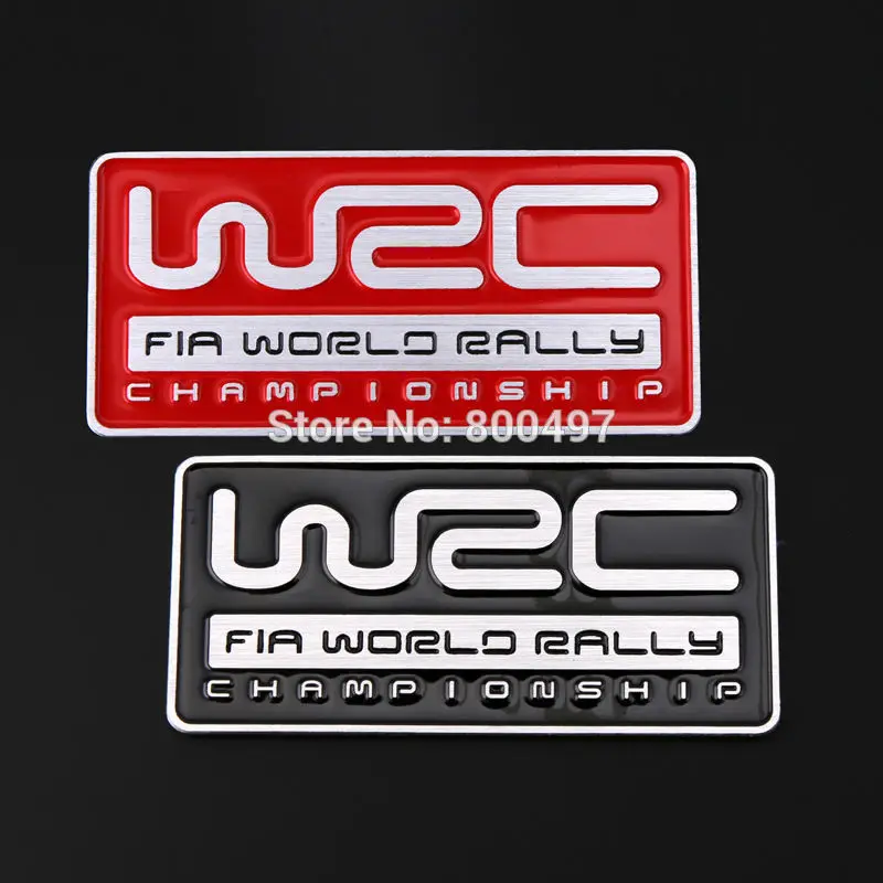 

Newest 3D Aluminium Alloy Car Emblem For WRC FIA World Rally Championship Car Accessories Adhesive Car Logo Car Styling Badge