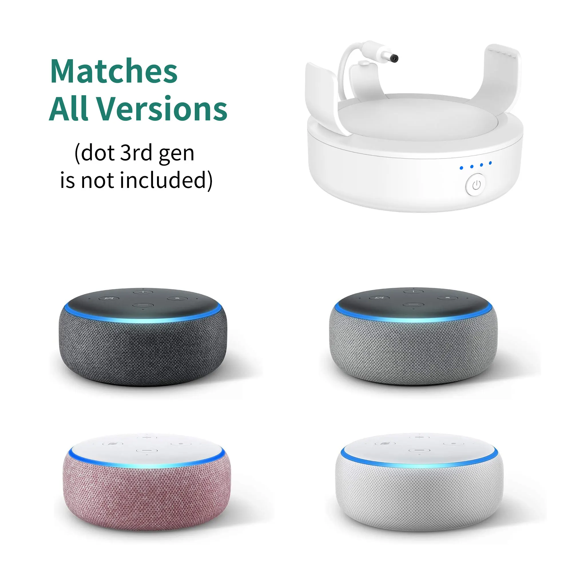 Аккумуляторное основание для Alexa Echo Dot 3 3-го поколения портативное и