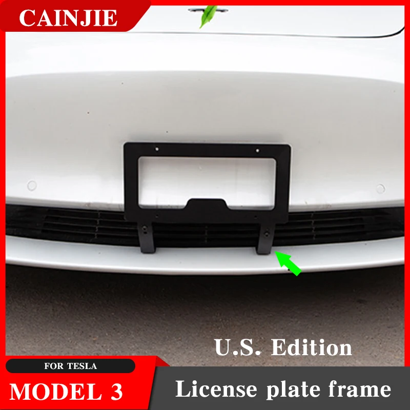 

Model3 Exterior Modification For Tesla Model 3 2021 Accessories US Version Universal Car License Plate Frame Model Three