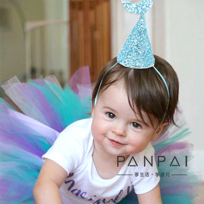 Блестящая шапочка с хвостом русалки головная повязка сделай сам украшение для