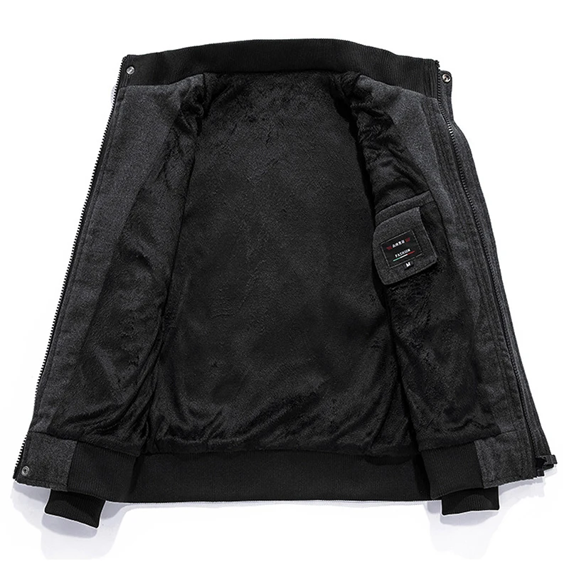 Мужское шерстяное пальто однотонное Брендовое из смешанной шерсти для осени и