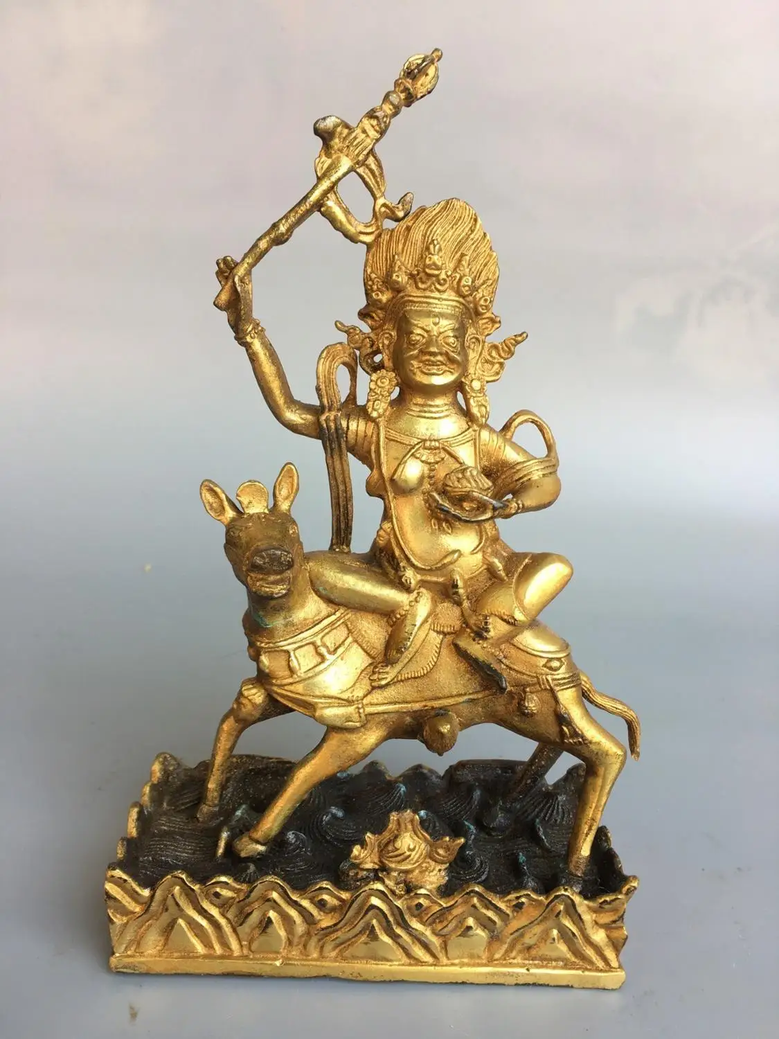 

wedding decoration Tibetan monastery collection of gilt gold auspicious Buddha statues Guanyin statue