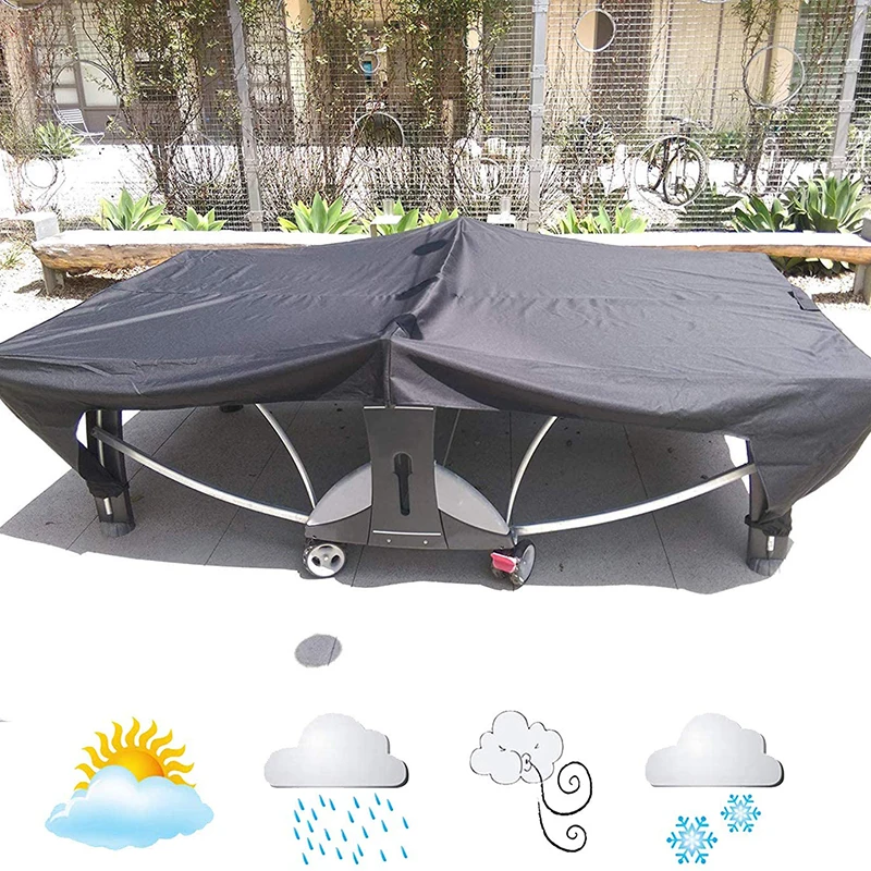 

Ping Pong Table Cover Fits Most Flat Tables Waterproof Sun Resistant Table Tennis Full Cover with Fixation Buckle ADW889