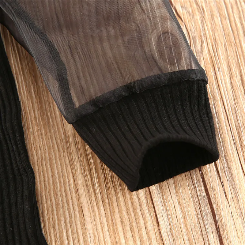 Летние Праздничные комплекты одежды в стиле бохо для маленьких девочек черные