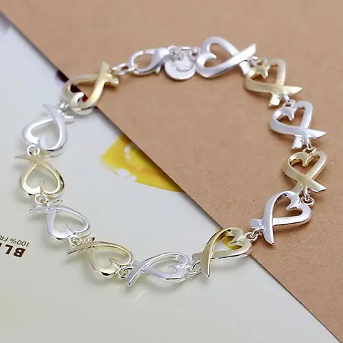 

H047 925 Delicate Silver Plated Bracelets For Women Silver Fashion Jewelry Seatangle Bracelet/adfaiuma Avlajmsa
