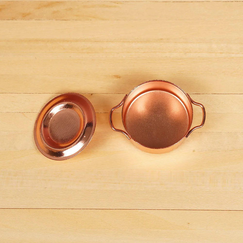 

1:12 Dollhouse Mini Pan Alloy Hot Pot Dollhouse Miniature Kitchen Accessories Dollhouse Decorations Kitchenware Kitchen Scene