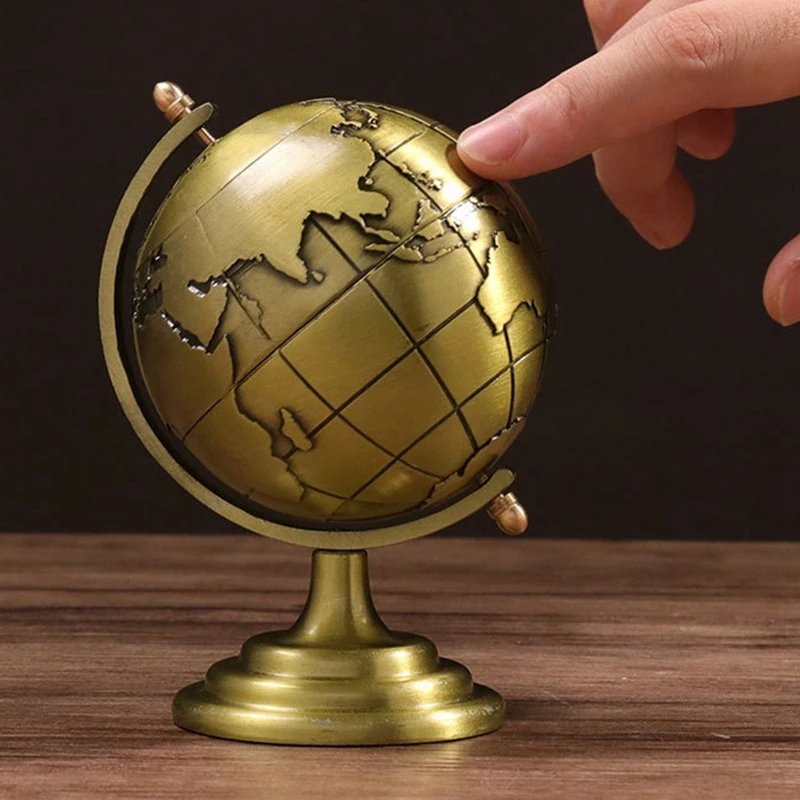 

Science And Education Decoration Globe Metal Decoration Crafts Creative Living Room Desktop Decorations