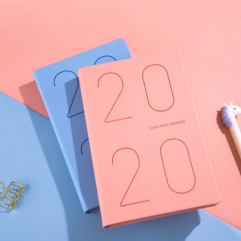 Agenda Diary 2020 Planner Organizer A5 Notebook and Journal Business Weekly Note Book Monthly Daily Plan Handbook Travel Notepad |