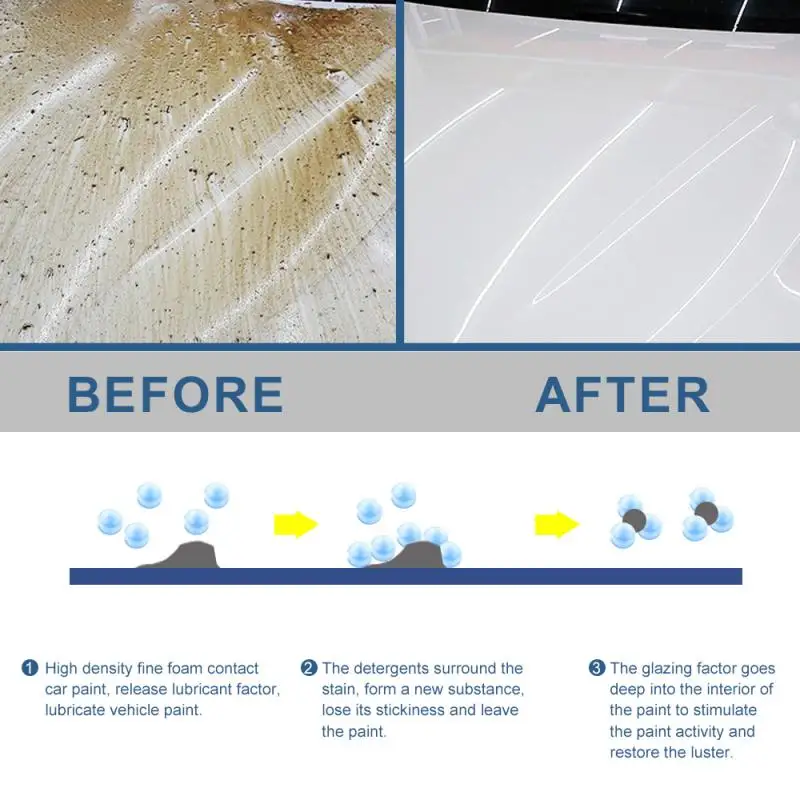 

30ml/50ml Car Wash Wax Foam Cleaner Concentrated Remove Glue Polishing Wax Clean Artifact Car Curing Agent Auto Car Cleaner