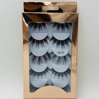 Handmade Thick Fake Lashes Mink 5 Pairs Set Natural Long False Eyelashes Extensions With Laser Packing 120 Setslot DHL Free