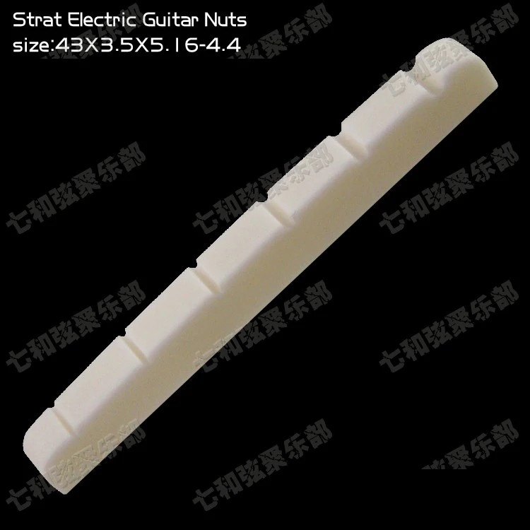 

2 Pcs Bone Electric Guitar Nuts For Electric Guitar 6 String Slotted 43 x 3.5 x 5.16-4.4mm