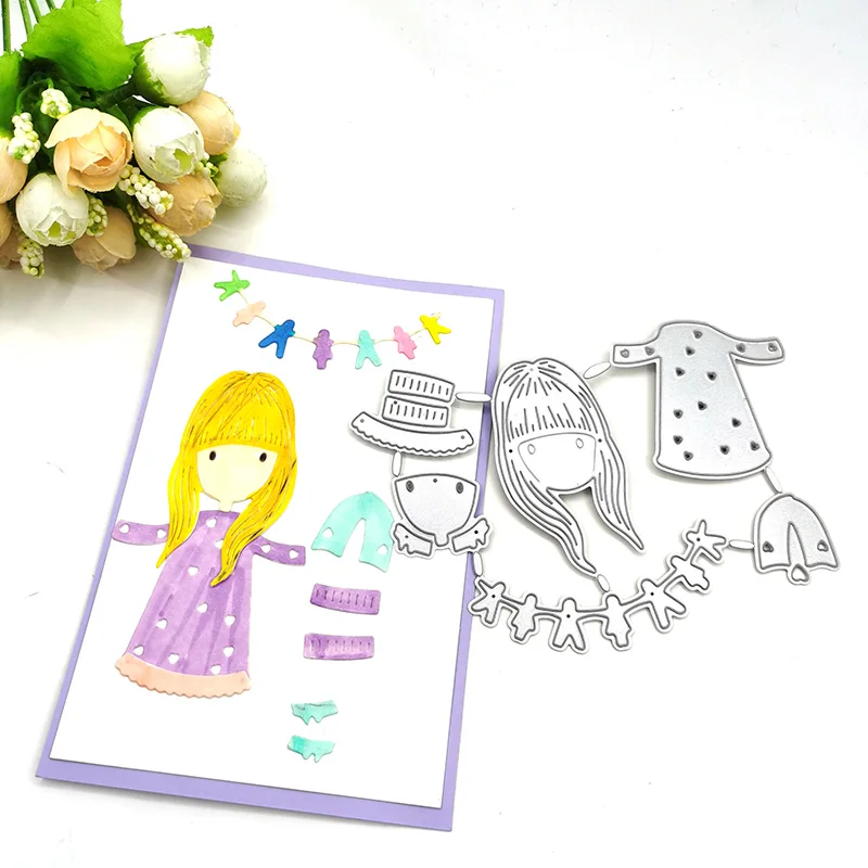 

Julyarts Party Girl Cutting Dies 2021 Scrapbook Die Cuts DIY Craft For DIY Scrapbooking Decorative Embossing Handcraft Dies