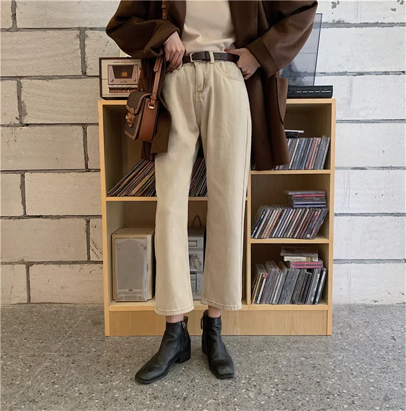 Новинка 2020 штаны шаровары в винтажном стиле с высокой талией джинсы для женщин и