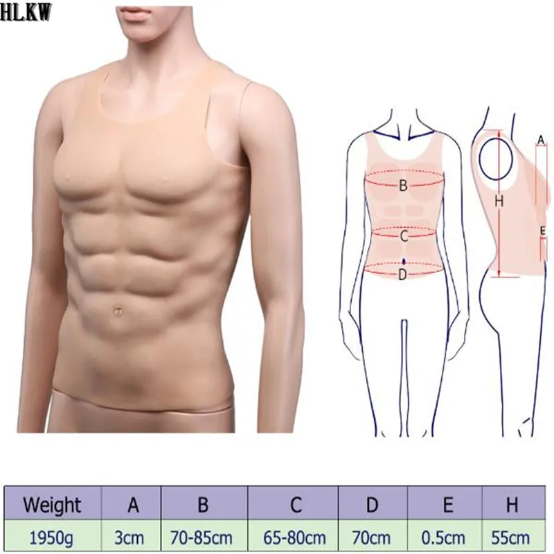 Горячая новинка реалистичные фальшивые мускулы для живота реалистичный