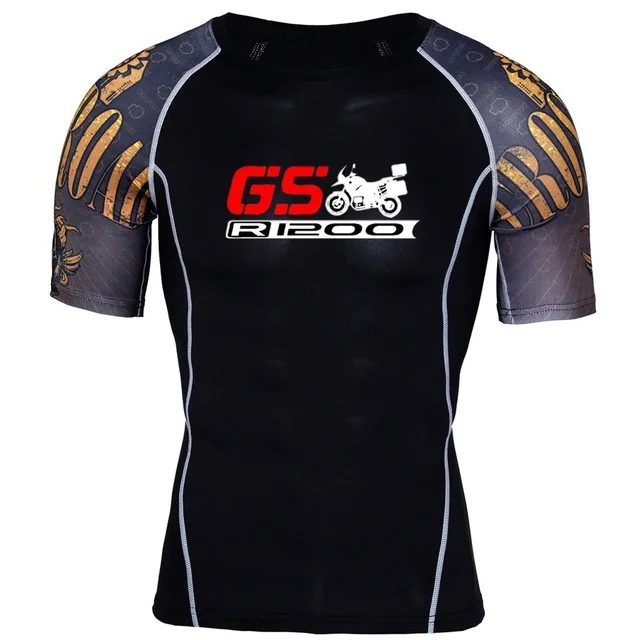 

2020NEW MMA Fitness T Shirts Fashion Teen Wolf Long Sleeve Compression Shirt Man Bodybuilding GS R1200 Printed Clothing