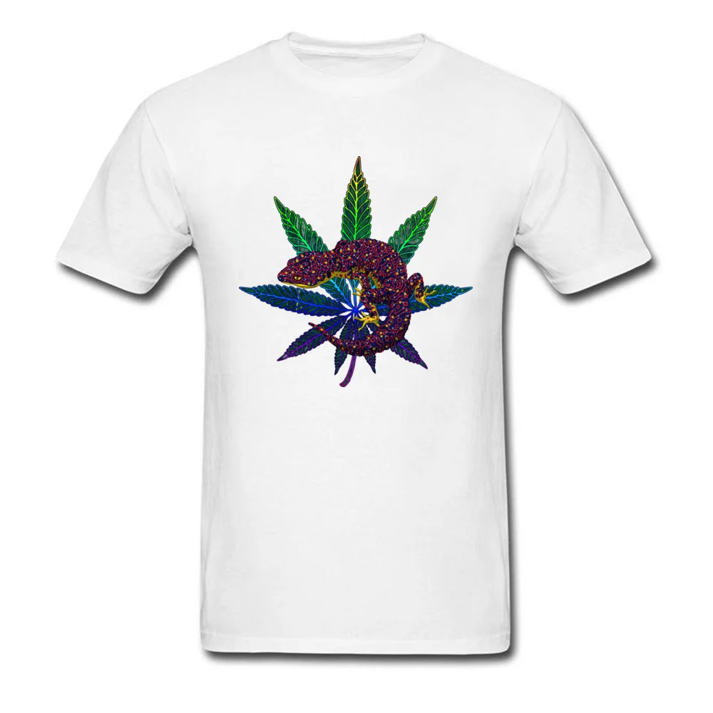 2020 художественная хлопковая дизайнерская мужская белая футболка Gecko & Leaf летние