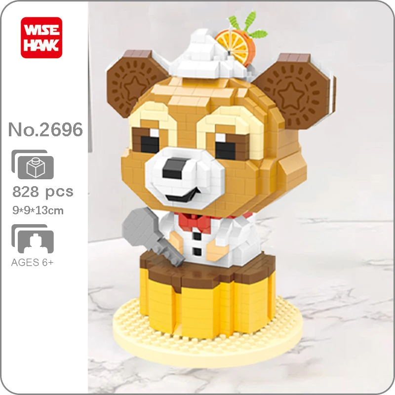 

Конструктор WS 2696 детский «пудинг торт», «Коричневый медведь»