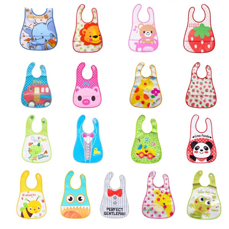 

Waterproof Cartoon Baby Bibs Eva Newborn Bandanas Feeding Baby Burp Cloths Girls Boys Saliva Towel Print Apron EVA