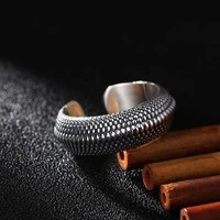 vintage silver color mens dragon scale rings for motorcycle party punk adjustable finger ring male jewelry unisex accessories