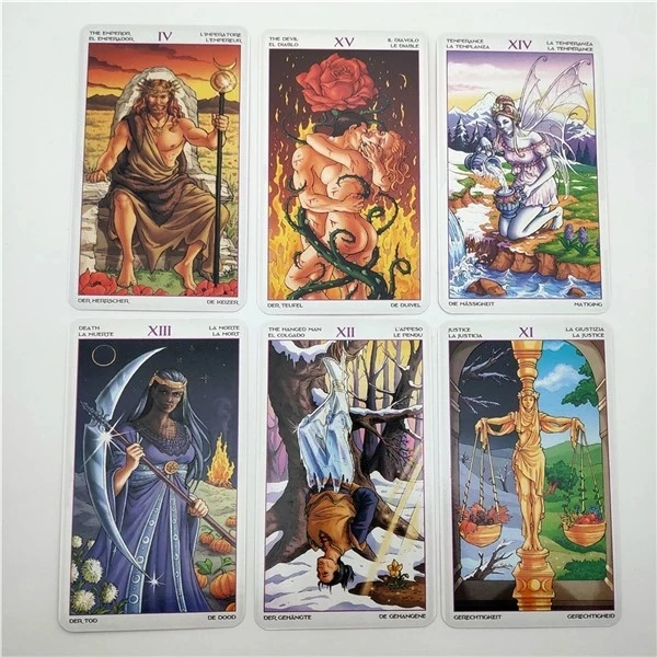 

English tarot Wheel Of Year Read Fate Tarot Card For Personal Use Board Game 78-card Deck with book Family Party Game