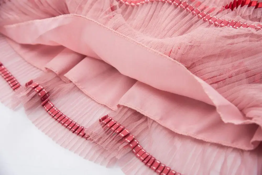 

Girl'S Summer Dress 2020 Rainbow Embroidery Flying Sleeve Cake Layered Dress Princess Party Dress Children Baby Girls Clothing