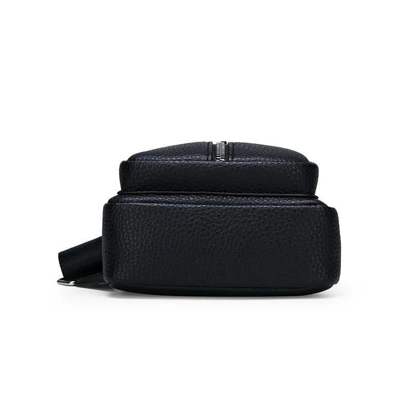Men PU leather Chest Bag Male Casual Functional Fanny Waist Bag Money Phone Belt Bag Sports Chest Bag Belt Pack Outdoor ZX-073.