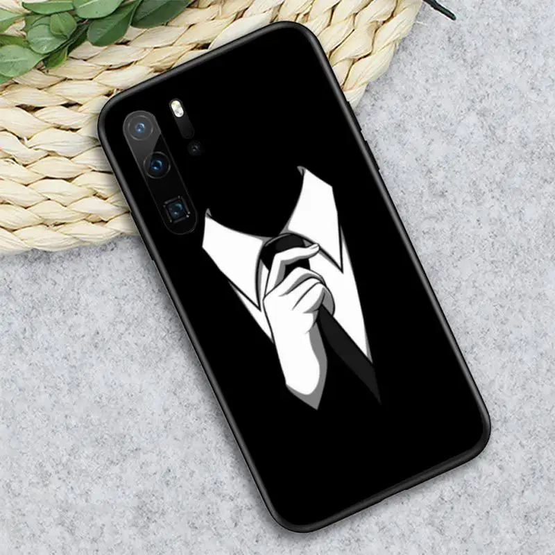 

Man Suit Shirt Tie luxury design Phone Case shell For Huawei honor Mate P 10 20 30 40 i 9 8 pro x Lite smart 2019 nova 5t