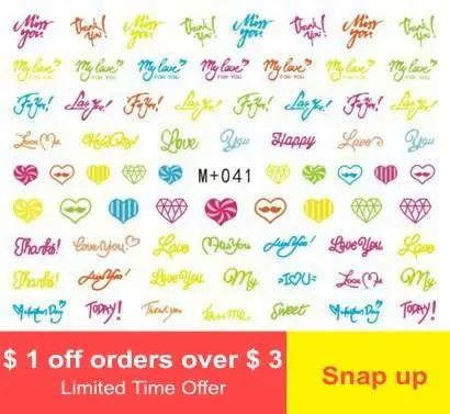 1 шт водяной знак наклейки для ногтей японский и корейский стиль флуоресцентный