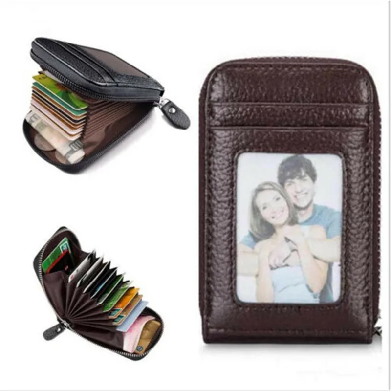 Брендовый новый мужской кошелек из натуральной кожи держатель для кредитных