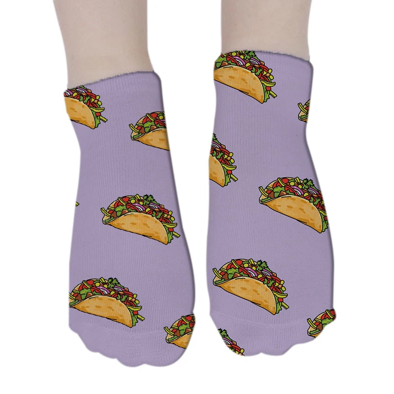 Новые модные женские носки с 3D принтом креативные Забавные милые Мультяшные