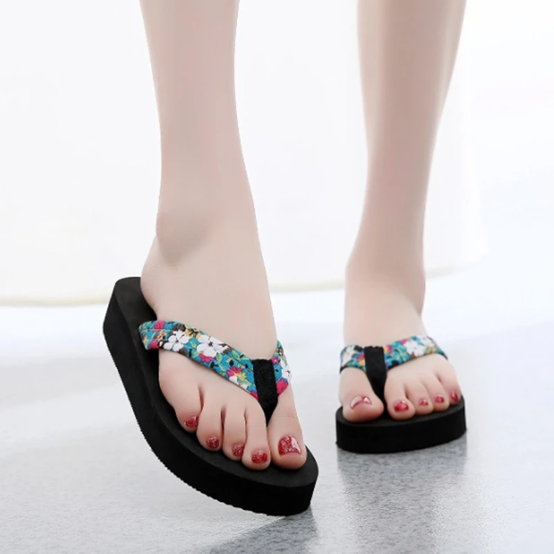 

Сланцы женские из ПВХ, с цветочным принтом, a36