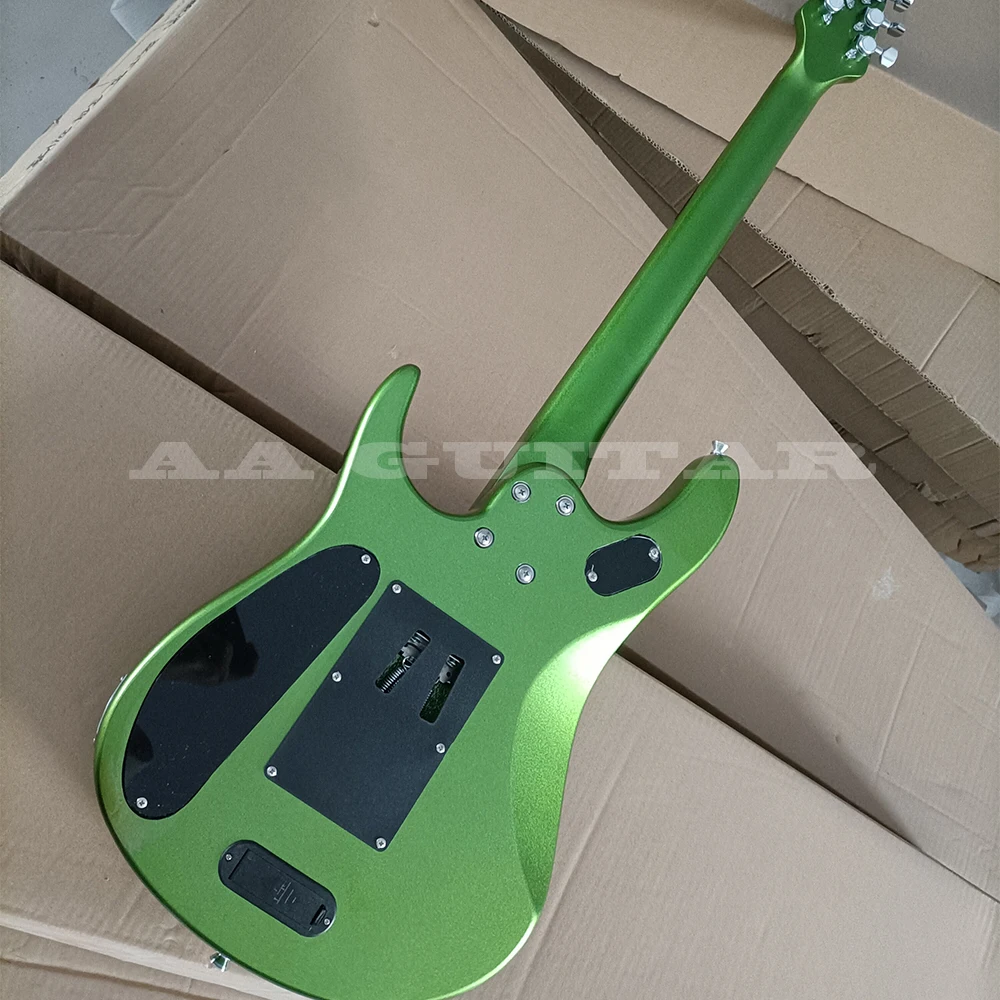 Бесплатная доставка электрическая гитара с 6 струнами цвет металлик-зеленый
