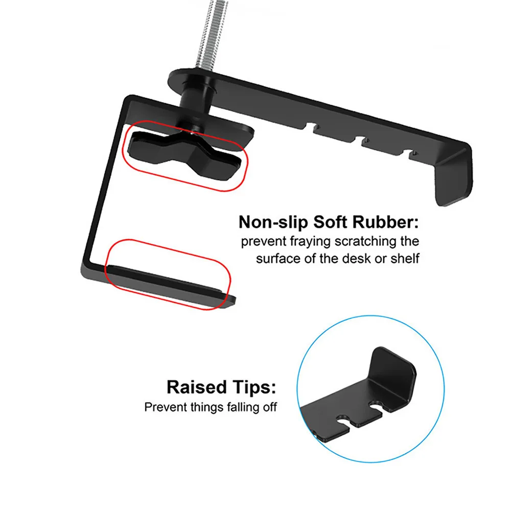 

360 Rotatable Headset Holder Metal Earphone Hook Headphone Stand Holder Bracket