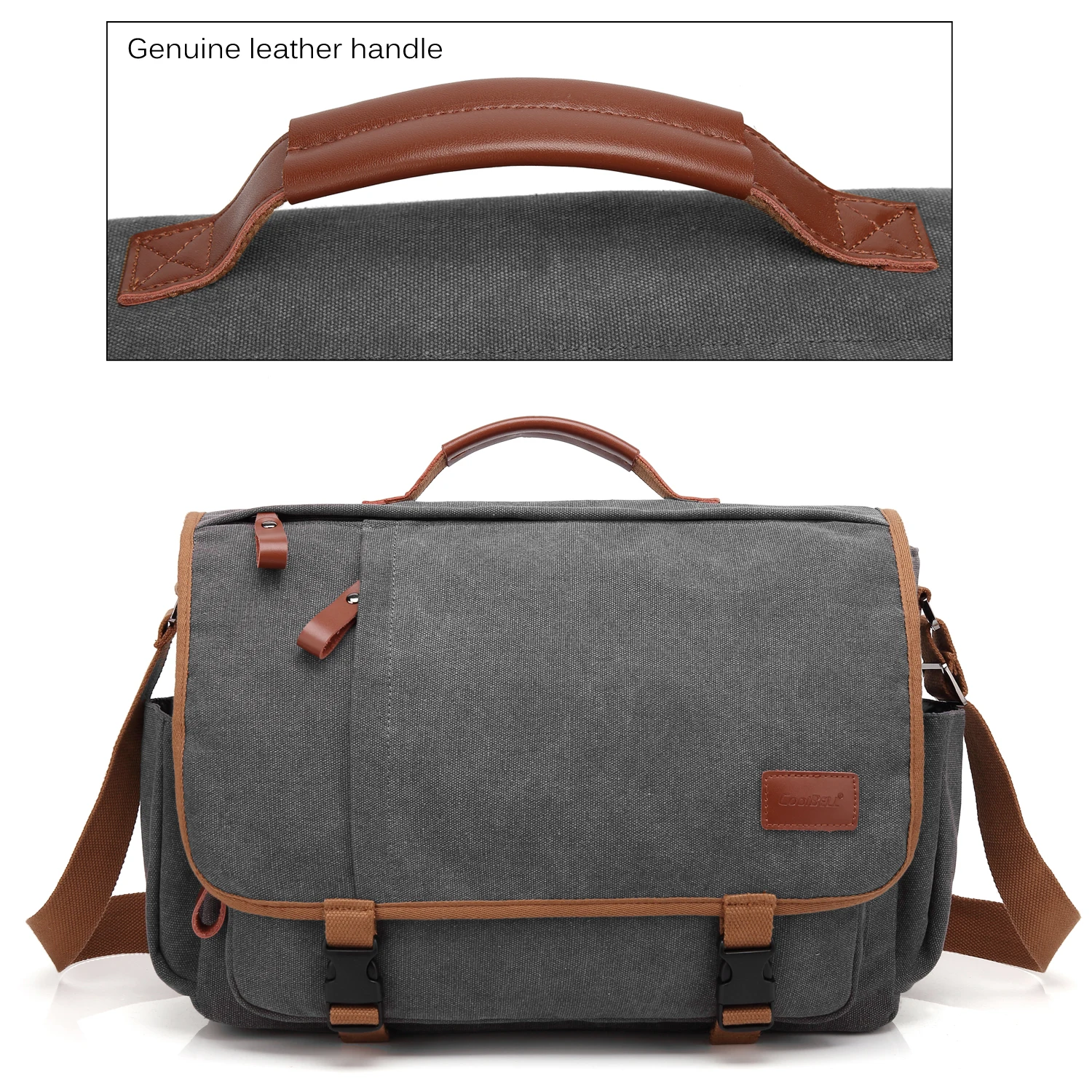CoolBELL 17.3 Inch Laptop Bag Messenger Bag Notebook College Shoulder Bag Multi-Function Large Computer Business Work Briefcase