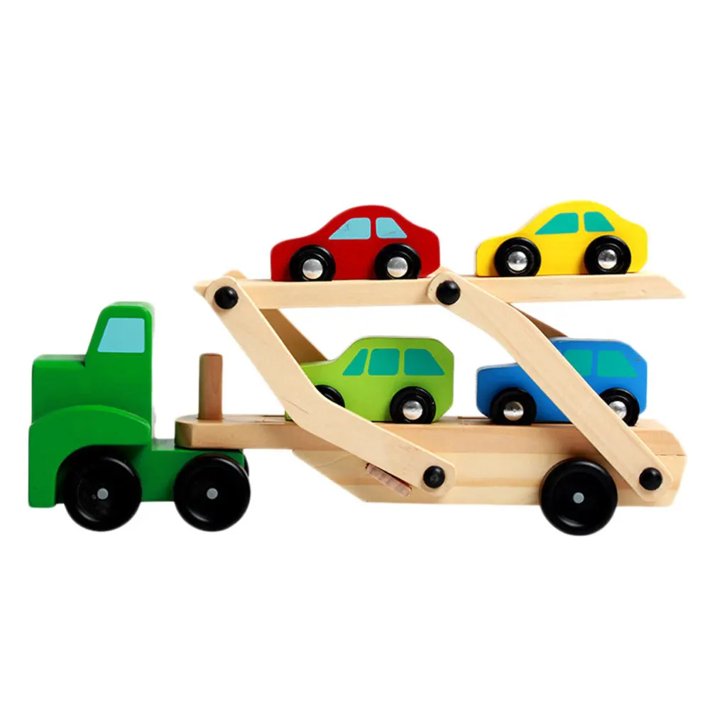 1 набор деревянная двухслойная несущая игрушка погрузчик креативная забавная