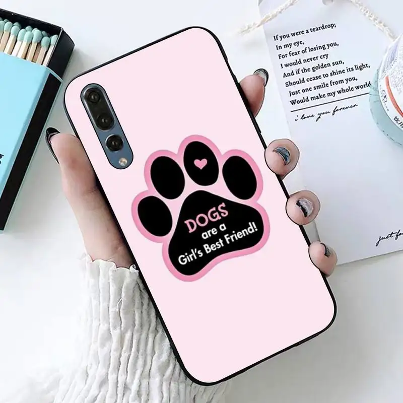 

Cat Dog Paw Animal Cartoon Phone Case for Huawei P30 40 20 10 8 9 lite pro plus Psmart2019