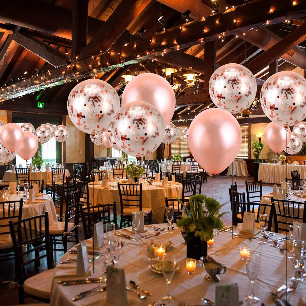 Воздушные шары для женщин 39 шт. розовое золото баннер дня рождения звезды