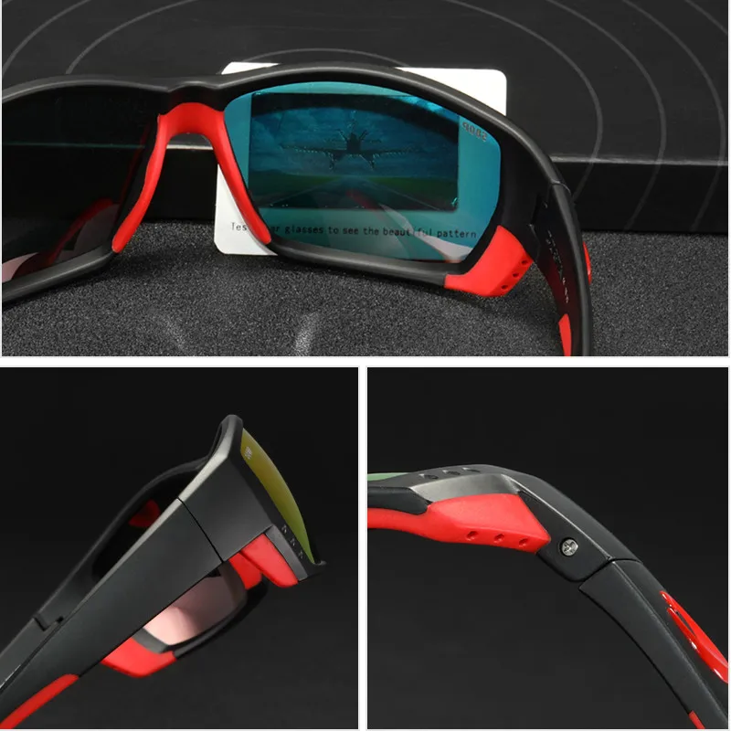 Gafas de sol polarizadas TUNA ALLEY para hombre, lentes de sol polarizadas de alta calidad, TR90, con revestimiento reflectante, lentes azules, protección UV400