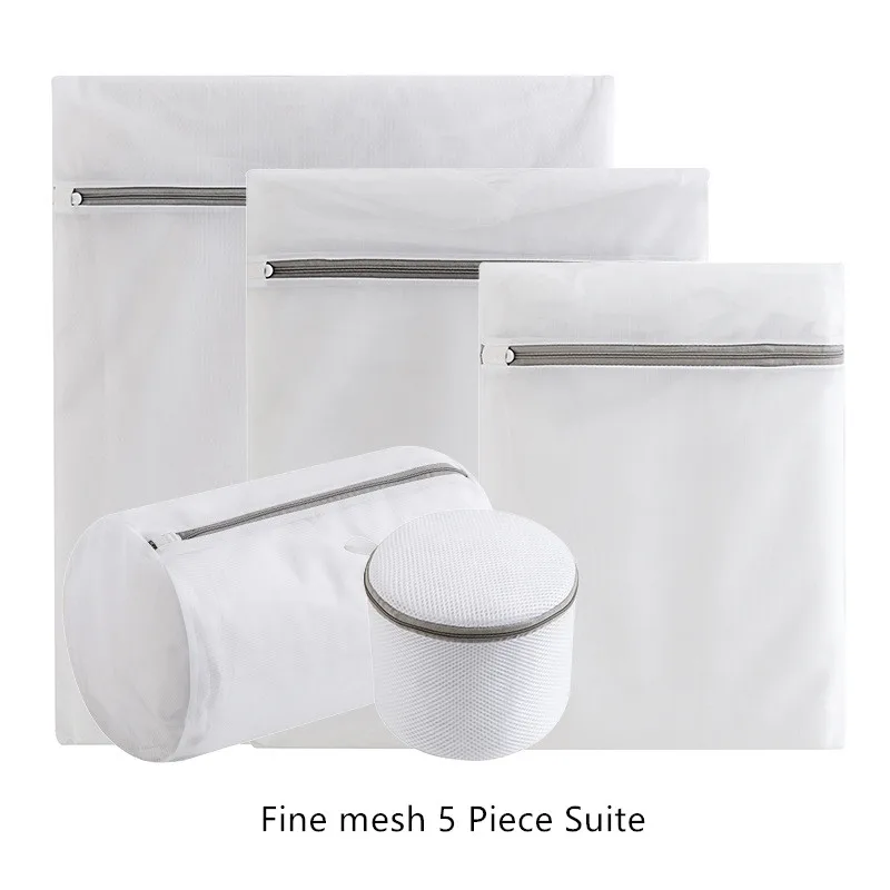 5 Piece Set Laundry Bag Coarse And Fine Net Washing Bag Clothing Machine Wash Bag Travel Storage Bags Laundry Organizer Bra Bags