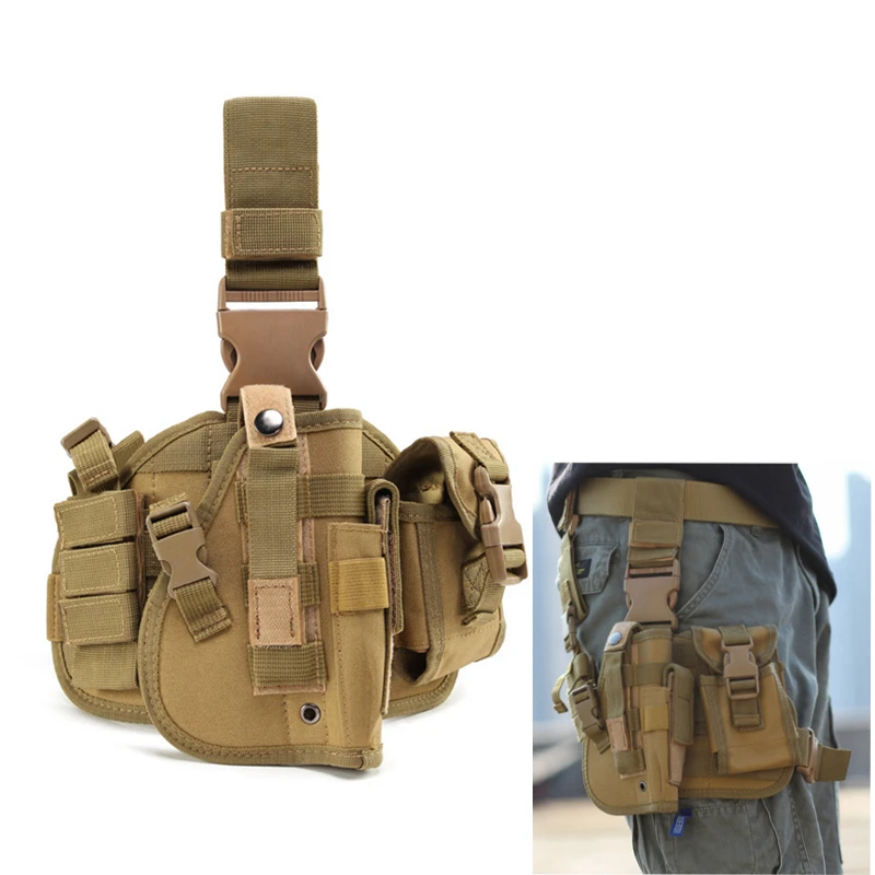 

Тактическая кобура для пистолета на ногу, уличная армейская многофункциональная камуфляжная сумка, защитный чехол для пистолета на ногу, к...